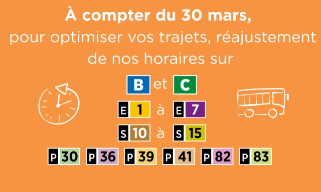Modification horaires au 30 mars