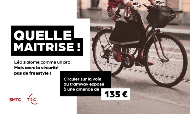 Ne pas circuler sur la voie du tramway