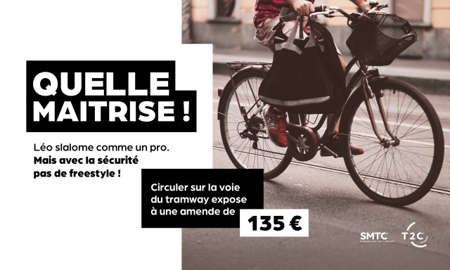 Ne pas circuler sur la voie du tramway