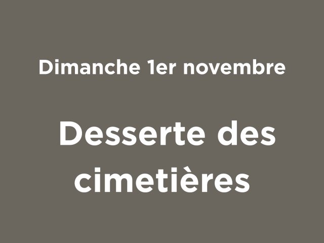 1er novembre desserte des cimetières